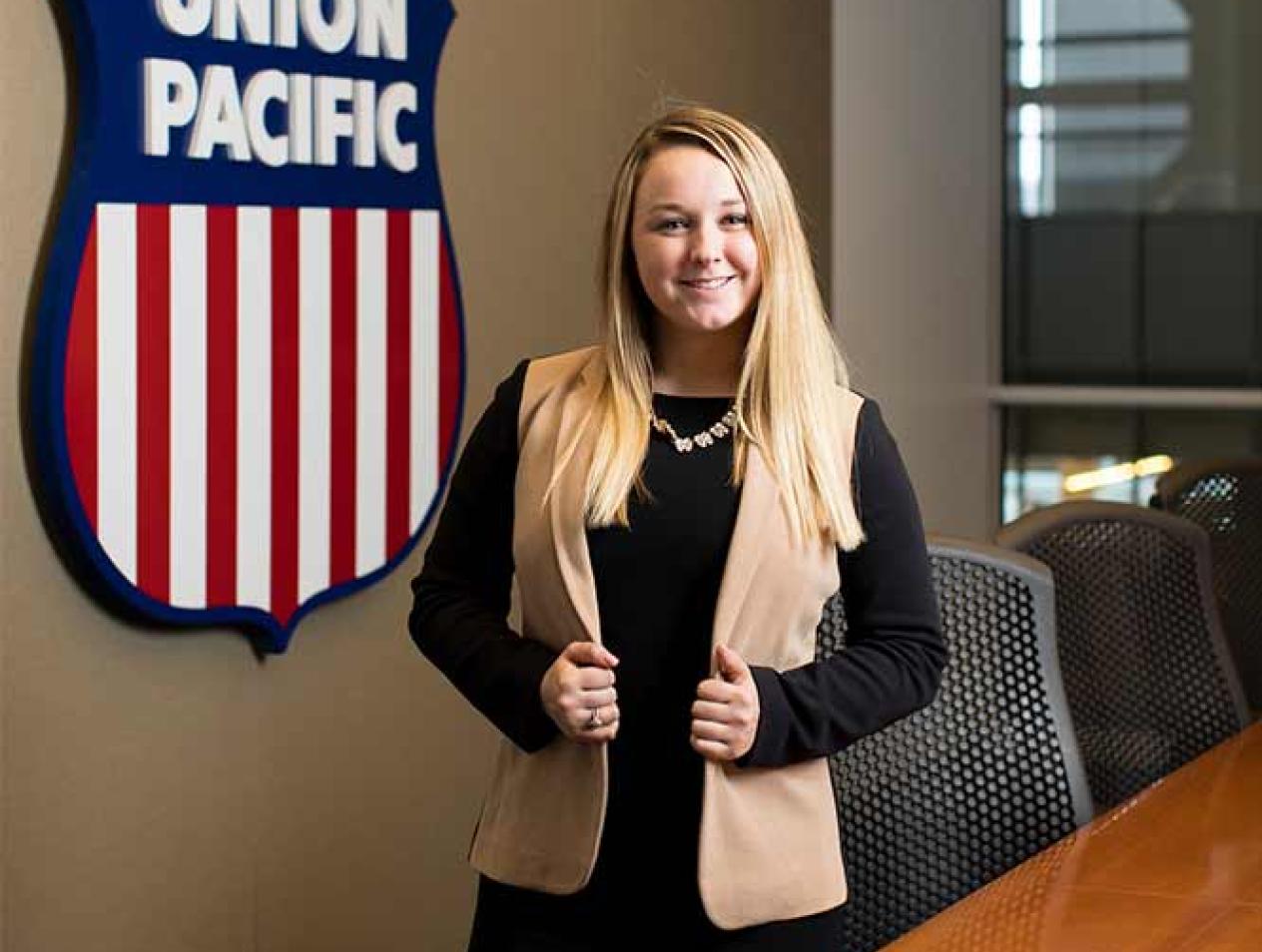 Mary Lincer student intern with Union Pacific